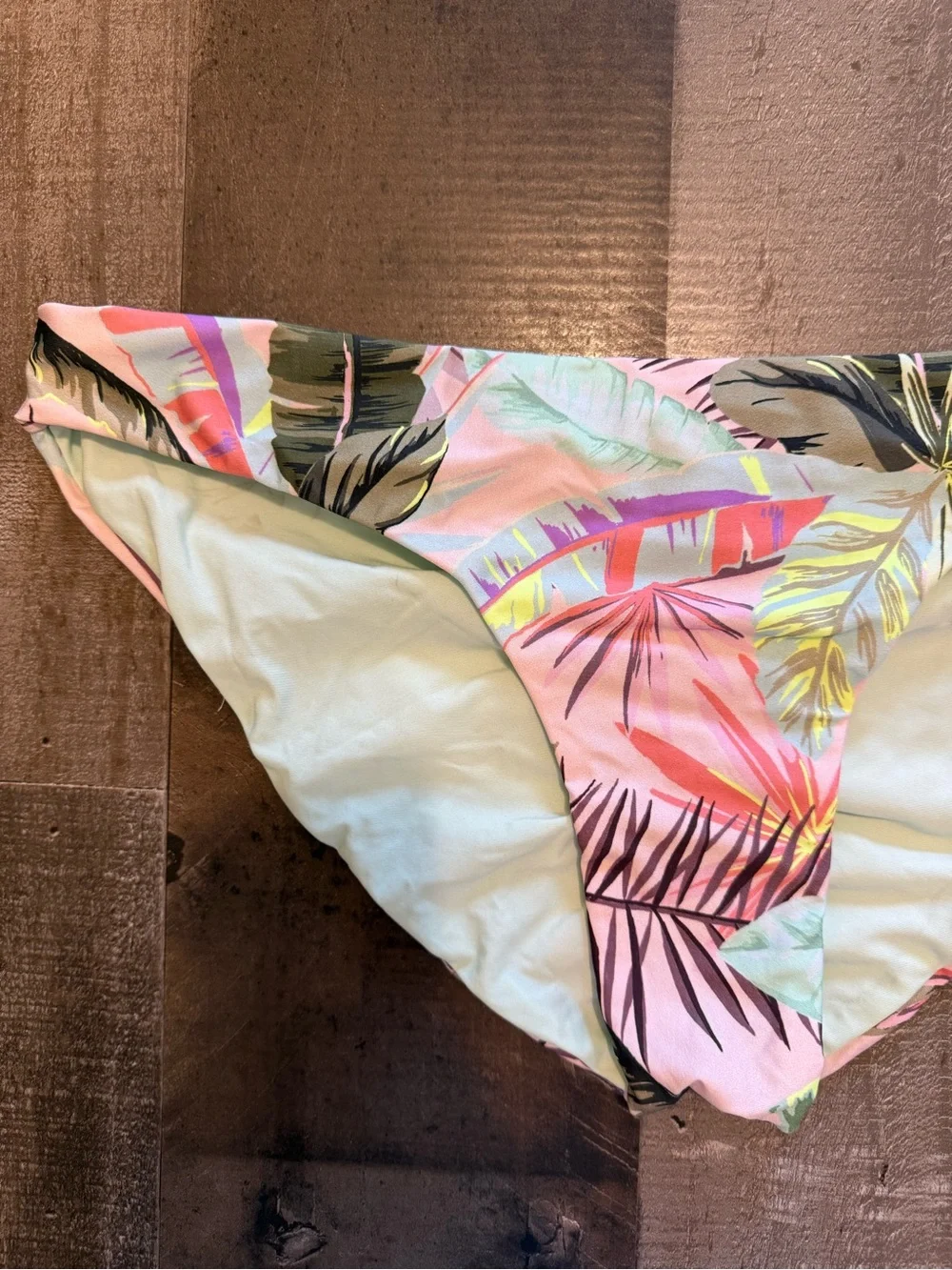 PILYQ Tropical Print Bikini Bottom size Large